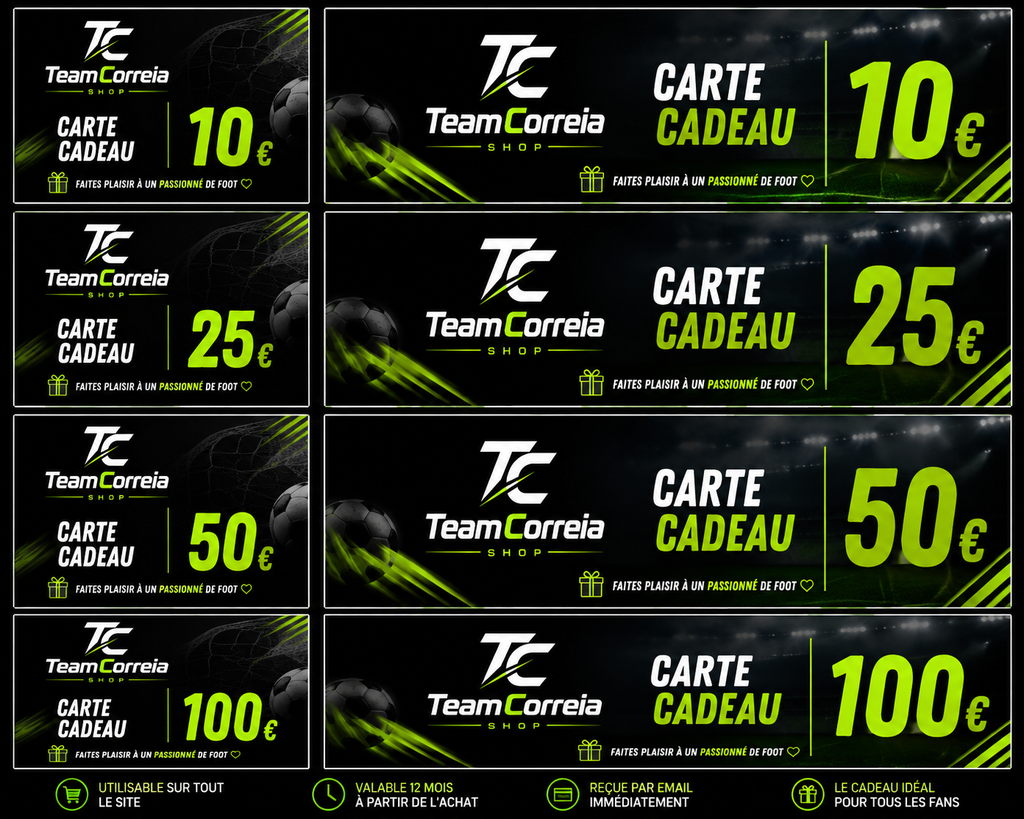 🎁 Carte Cadeau Team Correia Shop