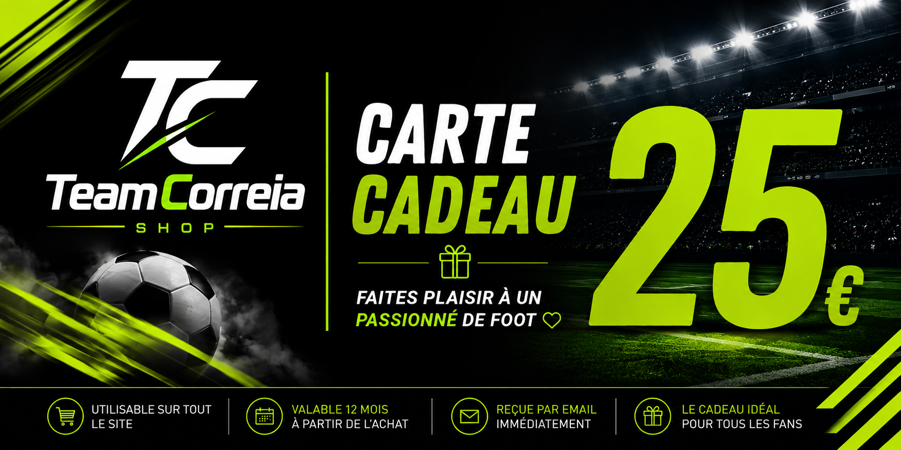 🎁 Carte Cadeau Team Correia Shop
