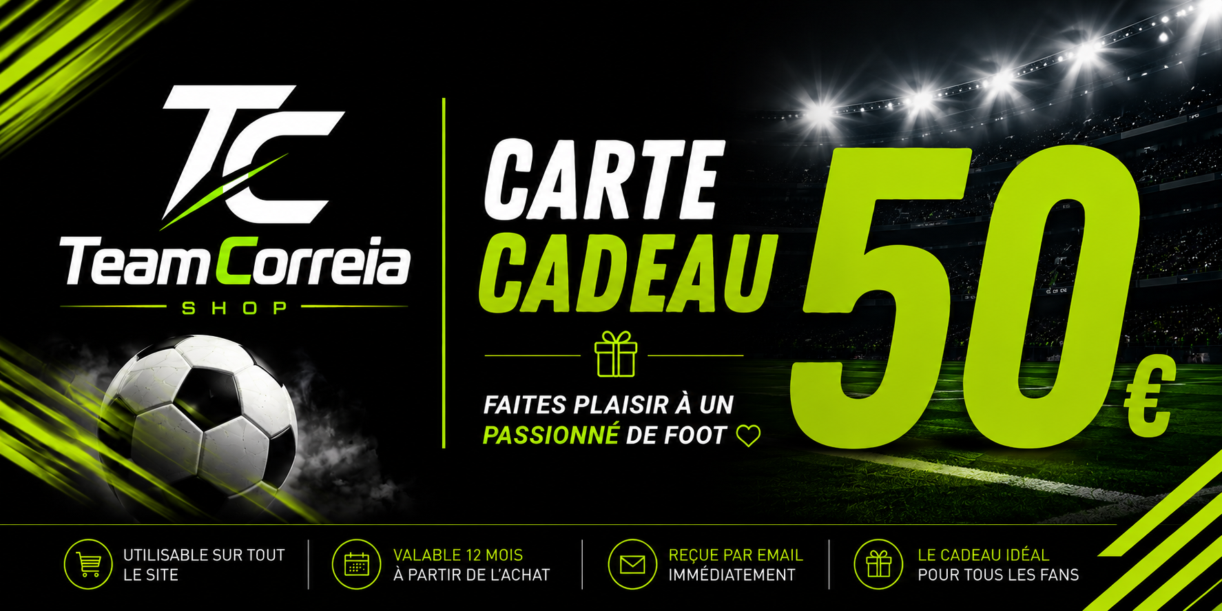 🎁 Carte Cadeau Team Correia Shop